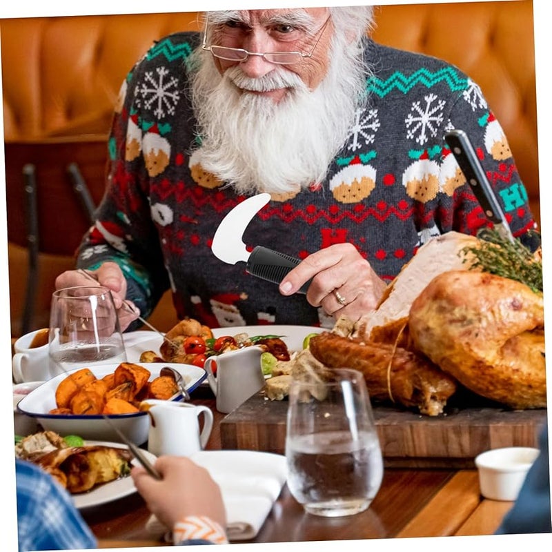 Stainless Steel Adaptive Eating Utensils Set for Elderly Hand Tremors Non Slip Handle - Image 5